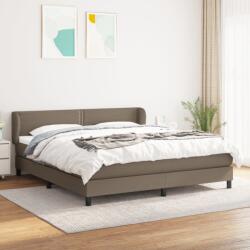 vidaXL tópszínű szövet rugós ágy matraccal 180 x 200 cm (3126185)