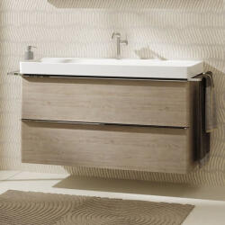 Hansgrohe Xelu Q Mosdószekrény mosdóhoz 1180/475 két fiókkal, króm fogantyú/természetes tölgy 54037000 (54037000)