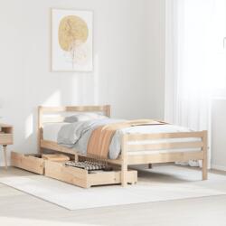 vidaXL tömör fenyőfa ágy matrac nélkül 100 x 200 cm (3301606)
