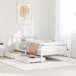 vidaXL fehér tömör fenyőfa ágy matrac nélkül 90 x 200 cm (3301470)