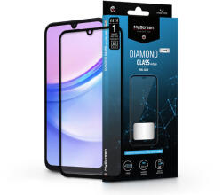 MyScreen Samsung A155 Galaxy A15 4G edzett üveg képernyővédő fólia - MyScreen Protector Diamond Glass Lite Edge2.5D Full Glue - fekete (MS230292)