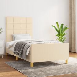 vidaXL ágykeret matrac nélkül krém 90x190 cm szövet (3125022)