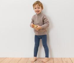 Tchibo 3 kötött gyermek leggings, kék/barna 1x melírozott szürke, 1x melírozott barna, 1x középkék 170/176