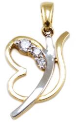 Ékszershop Bicolor arany köves pillangó medál (1294856)