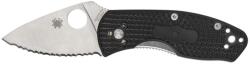 Spyderco AMBITIOUS FRN BLACK SERRATED C148SBK EDC Zsebkés (PR-C200105615)