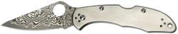 Spyderco DELICA 4 TITANIUM / DAMASCUS C11TIPD EDC Zsebkés (PR-C200420109)