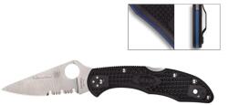 Spyderco DELICA 4 THIN BLUE LINE COMBO C11FPSBKBL EDC Zsebkés (PR-C200430709)