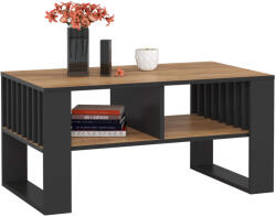 AKORD AKORD Rockford Tölgy Craft Dohányzóasztal Fekete Lábakkal (AKO-SPKPROCKFCRACZAR)