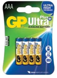 GP Batteries GP Ultra Plus AAA (LR03) alkáli mikro ceruza elem 4db/bliszter (B1711) - tonerpiac