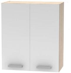 TEMPO KONDELA Felsőszekrény 2DV, tölgy sonoma/fehér, NOVA PLUS NOPL-007-OH