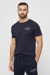 Tommy Hilfiger pamut póló sötétkék, nyomott mintás - sötétkék XL - answear - 19 990 Ft