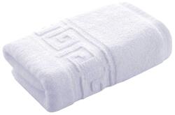 Ralex Pucioasa Prosop baie de maini 30x50 cm Bumbac 100% Greek Border 550 grame/mp, Alb Prosop