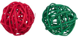 TRIXIE Xmas rattan labdák 2db 4cm (926542)