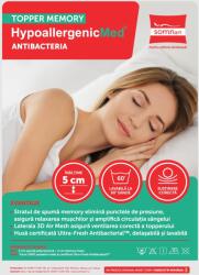 Somnart Topper Cu Memorie 140X200, Hypoallergenicmed Antibacteria, H 3+2Cm, Husa Detasabila, Lavabila Si Certificata Ultra-Fresh Antibacterial (TOPPER.MMY.140X200X05)