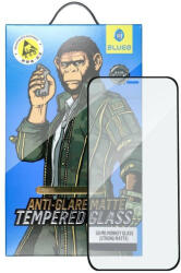 Mr. Monkey Glass iPhone 13/13 Pro/14 Matt, 5D teljes kijelzős edzett üvegfólia, 9H keménységű, fekete