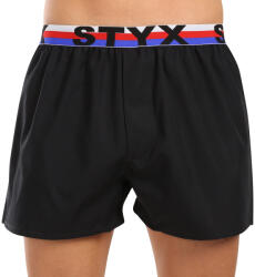 Styx Pantaloni scurți bărbați sport elastic negru tricolor (B1960) S (180719)