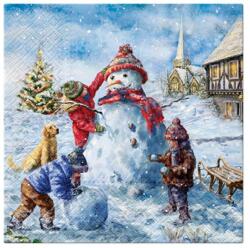  Decoupage szalvéta Snowman Fun - 1 db (Decoupage szalvéták)