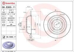 BREMBO féktárcsa BREMBO 08. E955.11 (08.E955.11)