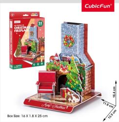 CubicFun - Puzzle 3D semineu decorat de Craciun 24 piese (CUW3153)