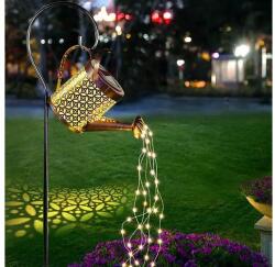 Napelemes locsolókanna LED lámpás, vízsugár-effekttel, meleg fehér IP44