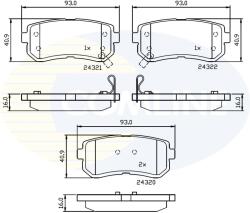 COMLINE set placute frana, frana disc COMLINE CBP32016 - centralcar