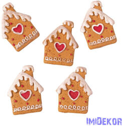 Öntapadós mézeskalács házikók 4x3, 3cm 5db/csomag