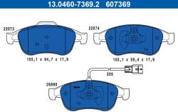 ATE set placute frana, frana disc ATE 13.0460-7369.2 (13.0460-7369.2)