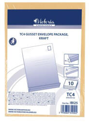 Victoria PAPER Redős-talpas tasak csomag, TC4, szilikonos, 40 mm talp, VICTORIA PAPER, barna kraft (IBI25) - onlinepapirbolt
