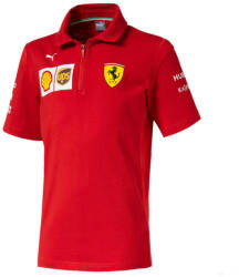 PUMA Tricou de Copil cu Guler, Puma Ferrari, Rosu, 2019 (76253501-128XFB)