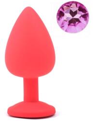 Guilty Toys Dop Anal Silicone Buttplug, Large, Silicon, Rosu/Roz, Guilty Toys