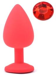 Guilty Toys Dop Anal Silicone Buttplug, Large, Rosu/Rosu, Guilty Toys