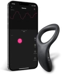 Lovense Inel de Penis Lovense Diamo, Bluetooth Control, Free App, Silicon, Negru Vibrator