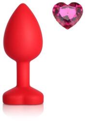 Mokko Toys Dop Anal Brighty, Medium, Silicon, Rosu/Roz, Mokko Toys