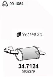 ASSO Toba esapament finala ASSO 34.7124 - automobilus
