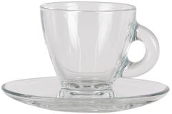 Clayre & Eef Ceasca cu farfurioara sticla transparenta 8x6x7 cm 85 ml (6GL3418deco)