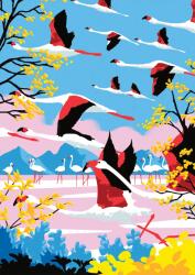 Hachette - Puzzle The Flight of the Pink Flamingos - 500 piese