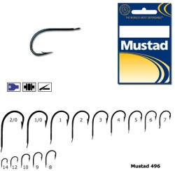 Mustad Carlige Bleu Mustad, Forjate, Revers, Nr 4, 10 Buc Plic (m.496.4)