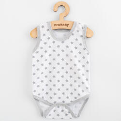 NEW BABY Baba body ujj nélküli New Baby Classic II szürke csillagokat fiú - babacokmok