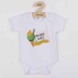 NEW BABY Body nyomtatással New Baby MY FIRST SWEET Summer zöld - babacokmok