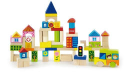 Viga Toys Fából készült kocka gyermekeknek Viga City 75 element (32740)