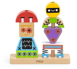 Viga Toys Fa blokkok Viga Robot - babacokmok