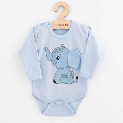 NEW BABY Baba hosszú ujjú body New Baby Happy Elephant blue - babacokmok - 2 790 Ft
