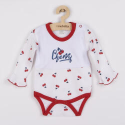 NEW BABY Body pamut hosszú ujjú New Baby Cherry - babacokmok