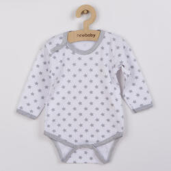 NEW BABY Baba body New Baby Classic II szürke csillagokkal (35017)