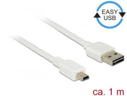 Delock EASY-USB 2.0-s A-típusú > USB 2.0-s Mini-B-típusú kábel 1m (85157)