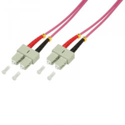LogiLink Fiber duplex patch kábel OM4 50/125 SC-SC 2m lila (FP4SC02) (FP4SC02)