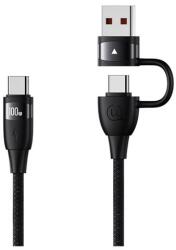 USAMS SJ654USB01 1, 2m USB/Type-C fekete adat- és töltőkábel (SJ654USB01)