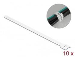 Delock befűzős kábelkötegelő 250 X12 mm 10db fehér (19523) (19523)