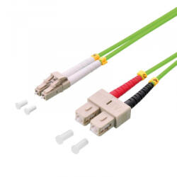 LogiLink Fiber duplex patch kábel OM5 50/125 LC-SC 7, 5m lime zöld (FP5LS07)