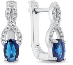 Brilio Silver Gyengéd ezüst fülbevaló kék cirkónium kövekkel EA293BW